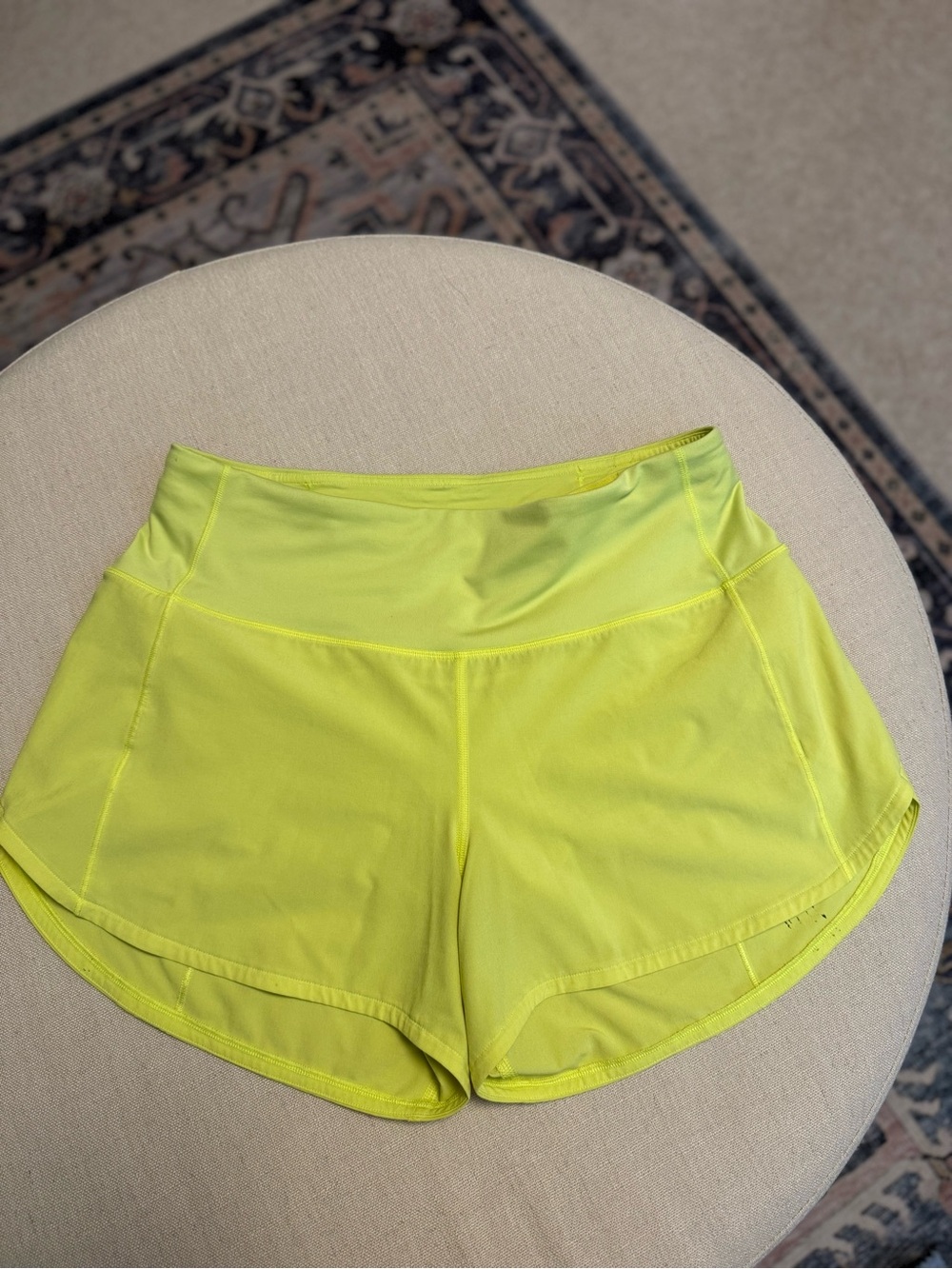 lululemon athletica Neon Yellow Running Shorts